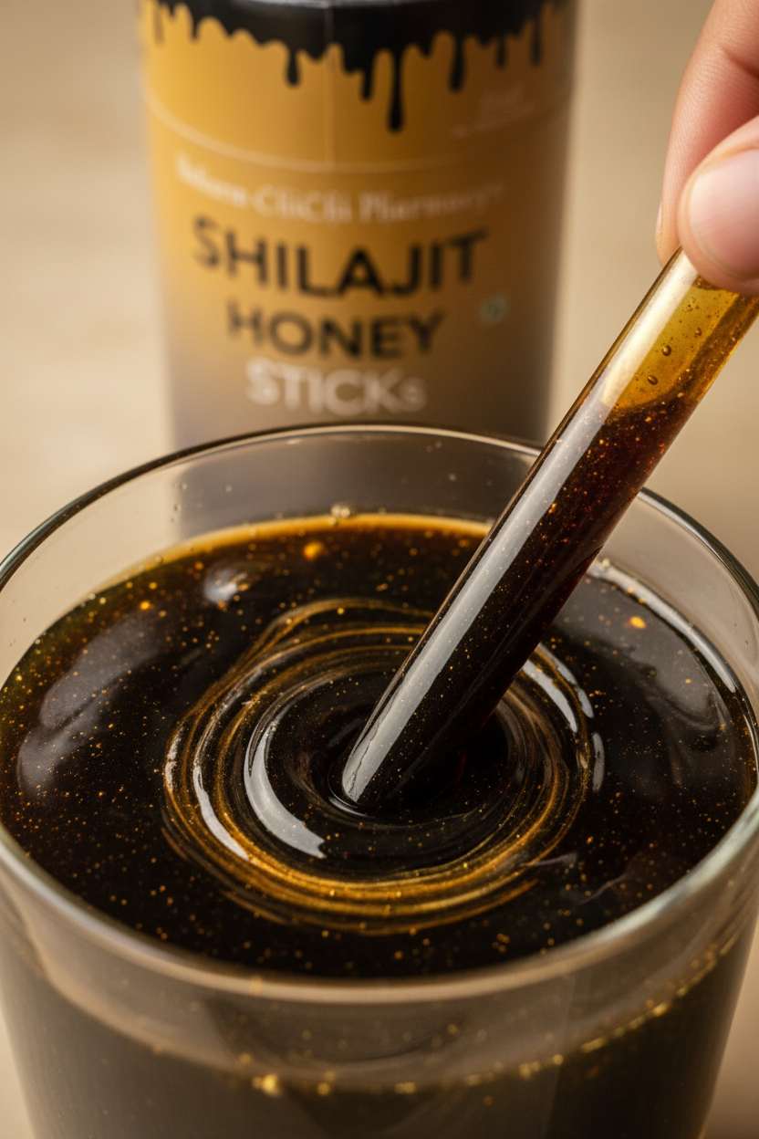 Hakeem ChiChi Shilajit Honey Sticks: Pure Mountain Vitality & Natural Energy