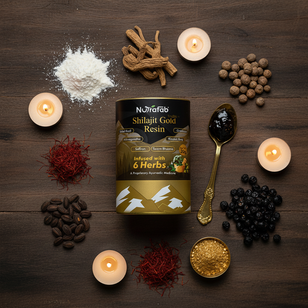 6 Herbs Ayurvedic Flat Lay