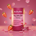 Nutrafab Hair Skin Nails Gummies – Cinematic Pink Beauty Shot