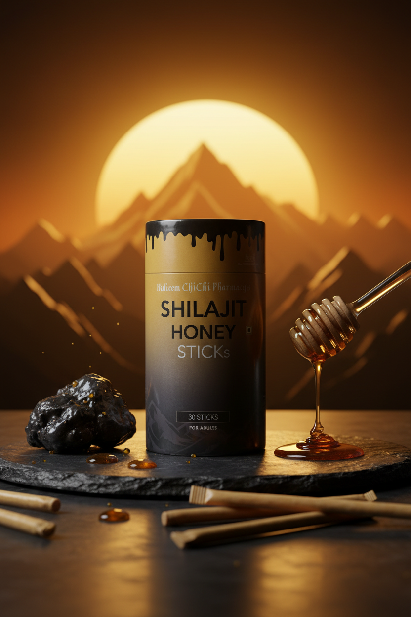 Hakeem ChiChi Shilajit Honey Sticks: Pure Mountain Vitality & Natural Energy