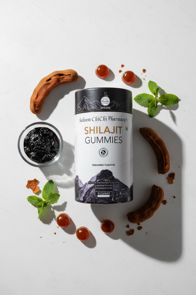 Shilajit Gummies - Minimal Flat-lay