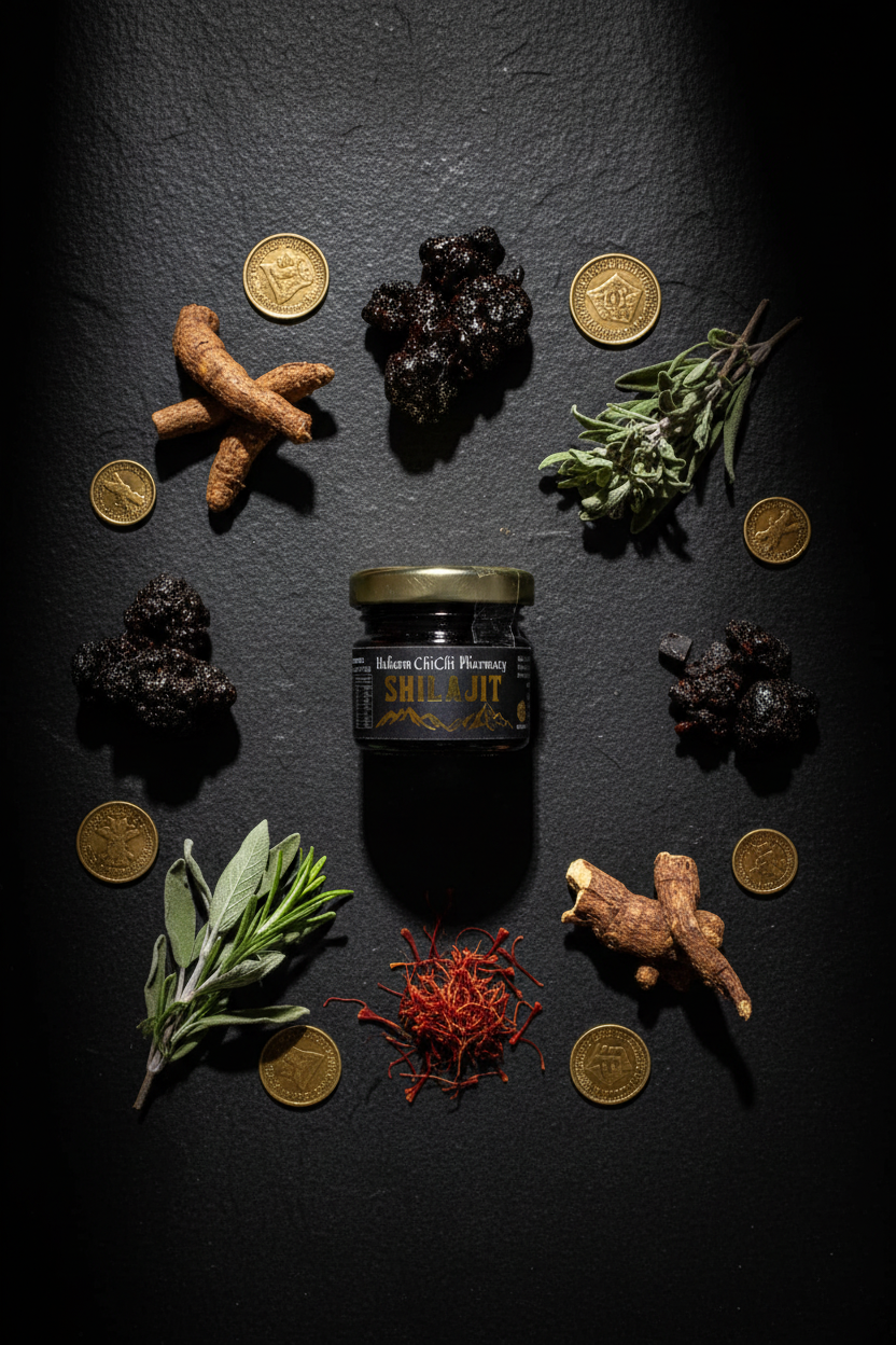 Shilajit Resin - Dark Flat-Lay